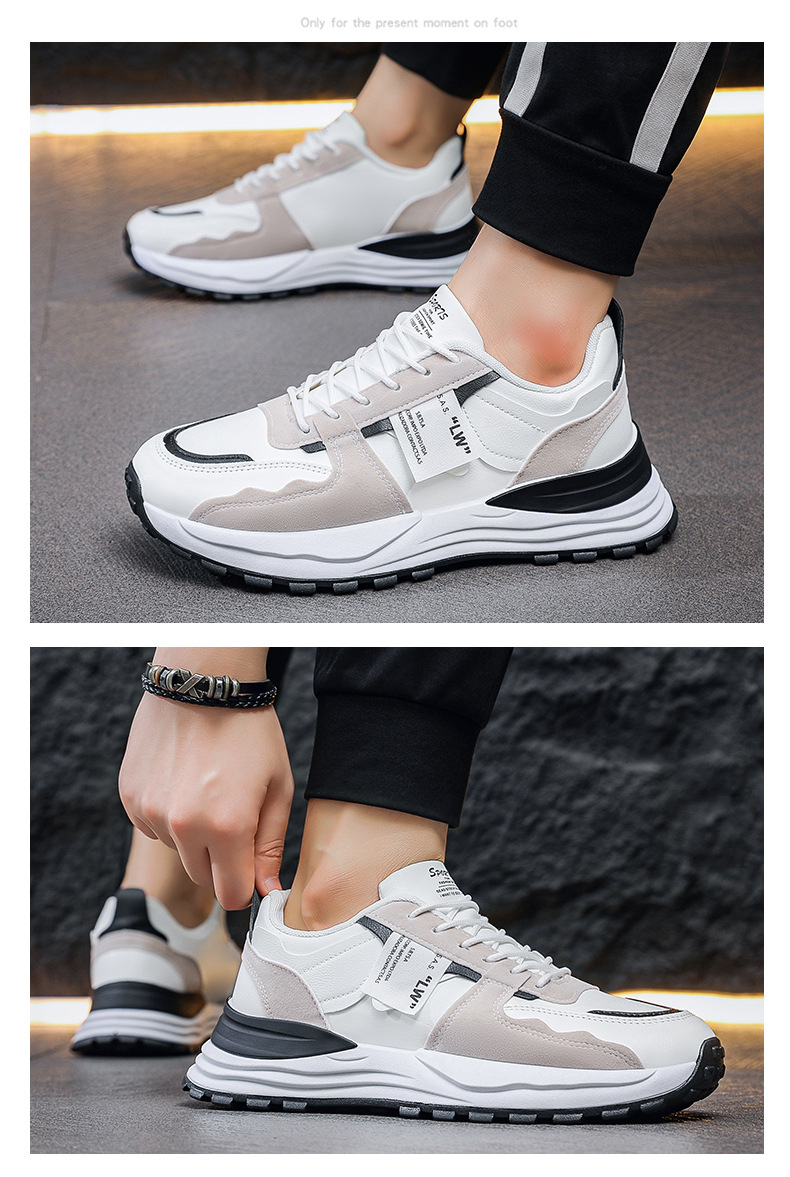 Schnürbare Freizeitschuhe im Colorblock-Design mit Plateausohle für Herren detail 6