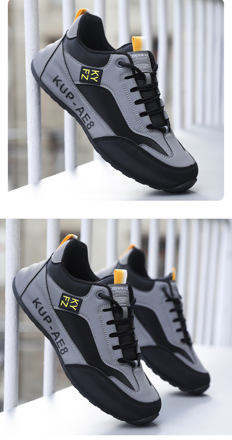 Men's Lightweight Colorblock Lace-Up Casual Shoes detail 14