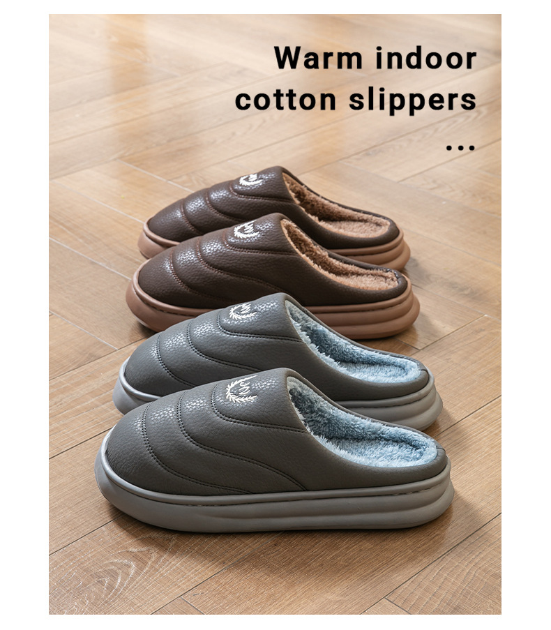 Warme Unisex Instap-Pantoffels met Pluche Voering detail 3