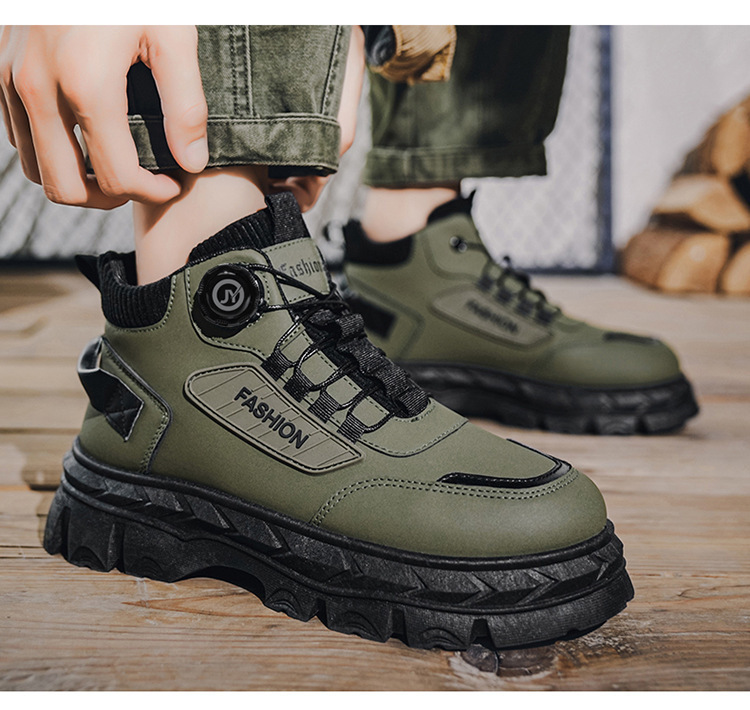 Botas con plataforma antideslizantes de piel PU para hombre detail 3