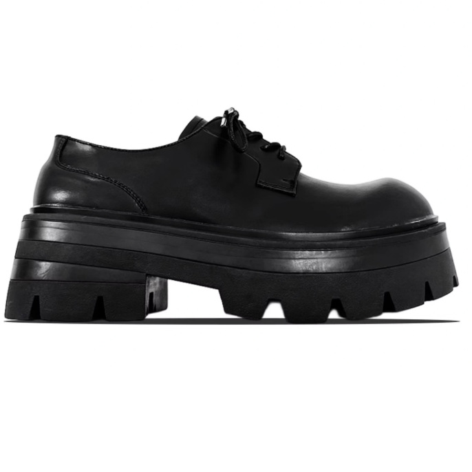 Scarpe casual da uomo stringate con plateau in pelle detail 2