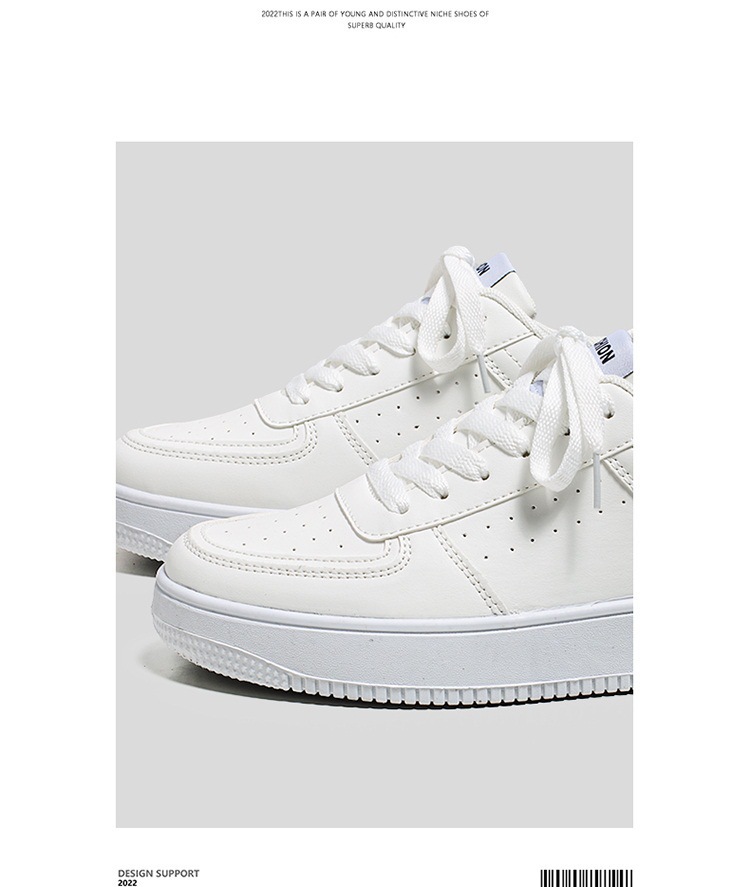 Men's Breathable PU Leather Lace-Up Sneakers detail 3
