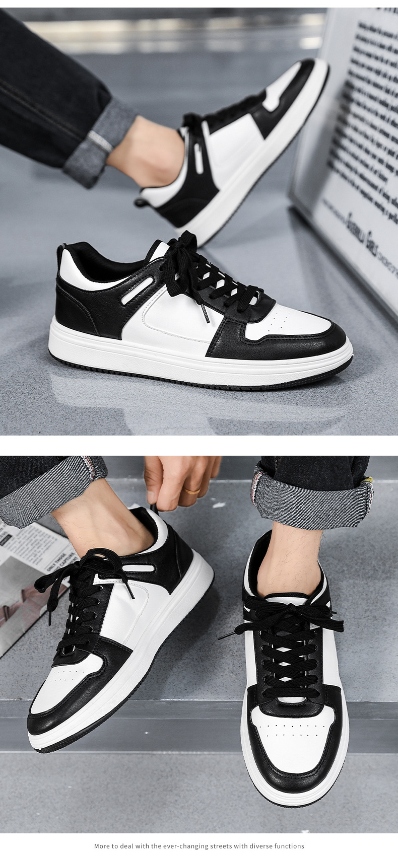 Chaussures casual pour homme à lacets et semelle antidérapante detail 2