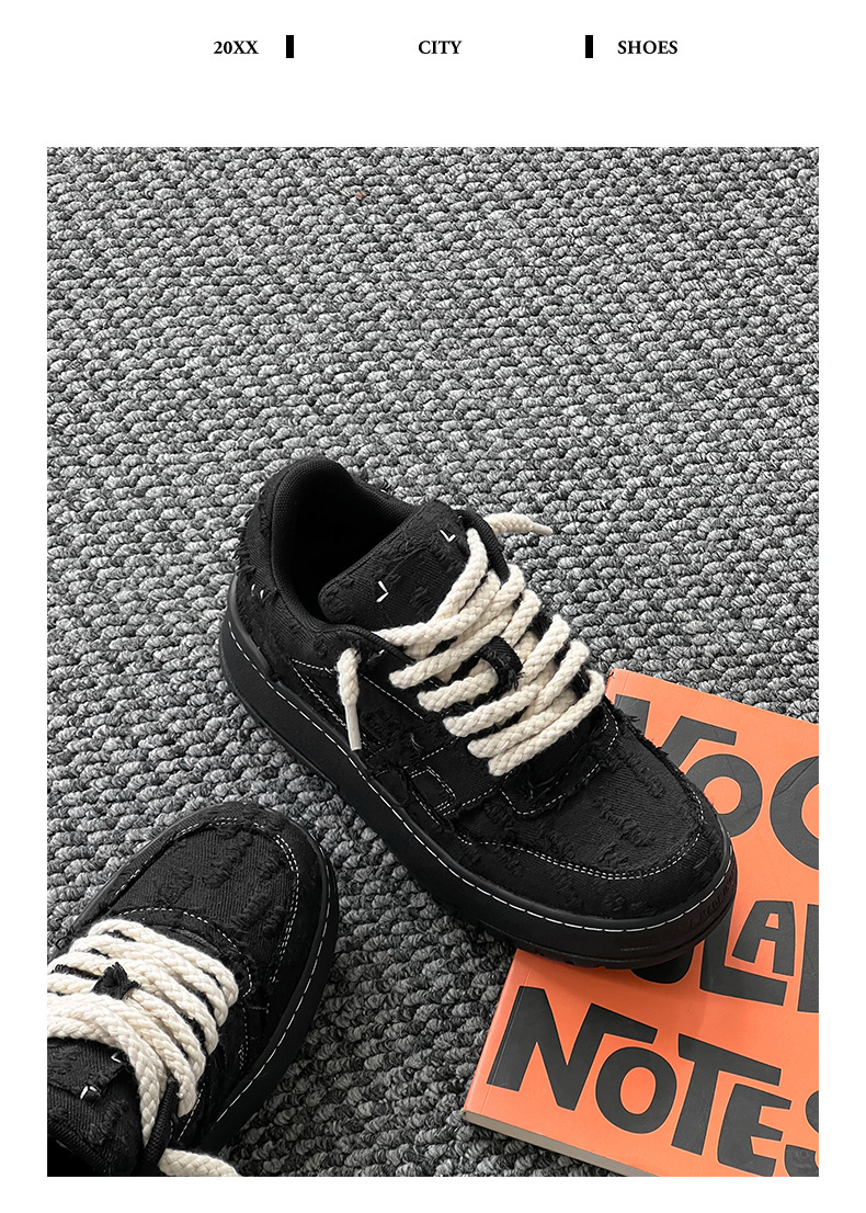 Unisex Plateau-Freizeitschuhe im Distressed-Look mit Schnürung detail 8
