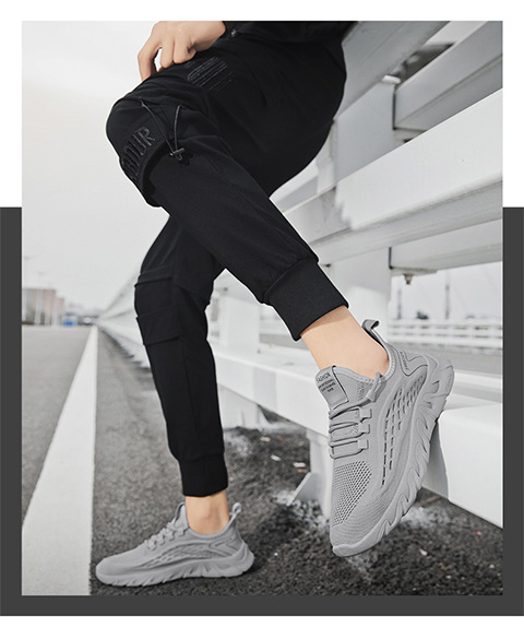 Scarpe da corsa leggere e traspiranti in mesh da uomo con lacci detail 1