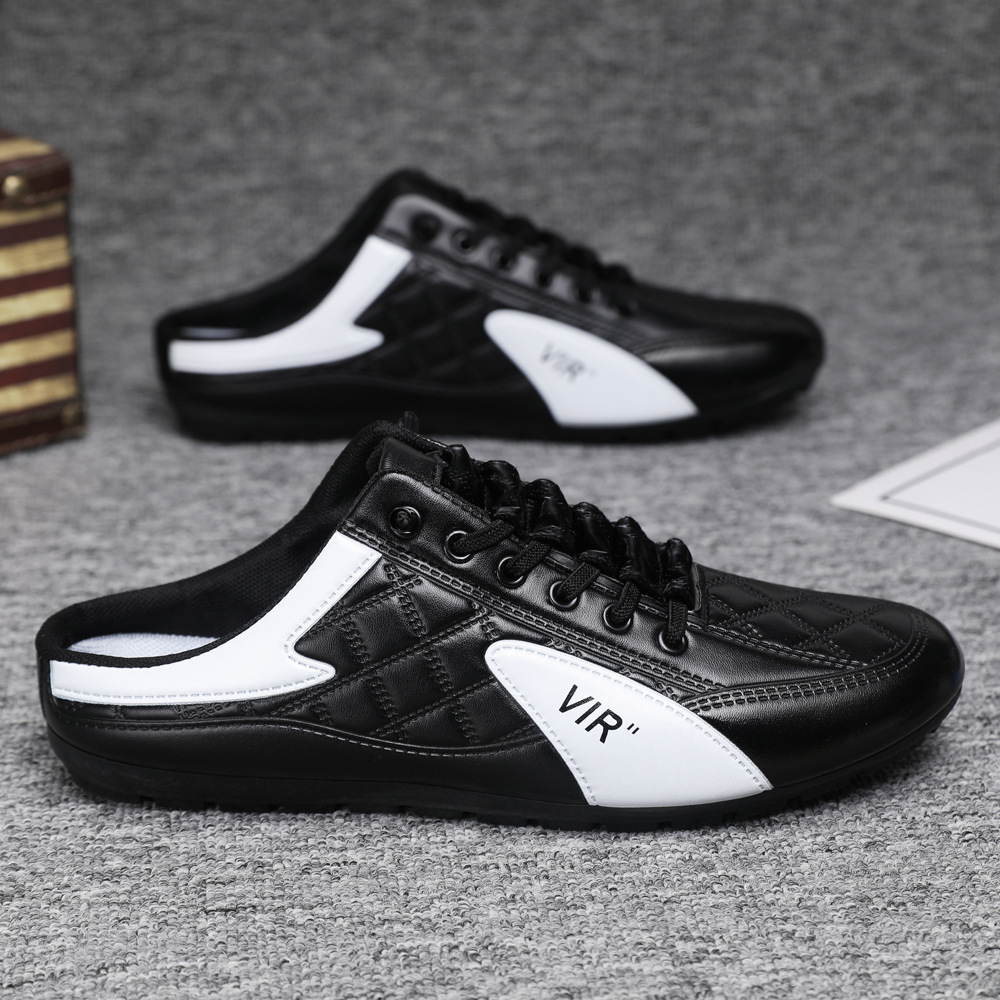 Zapatos casuales slip-on de cuero sintético en bloques de color para hombre 4