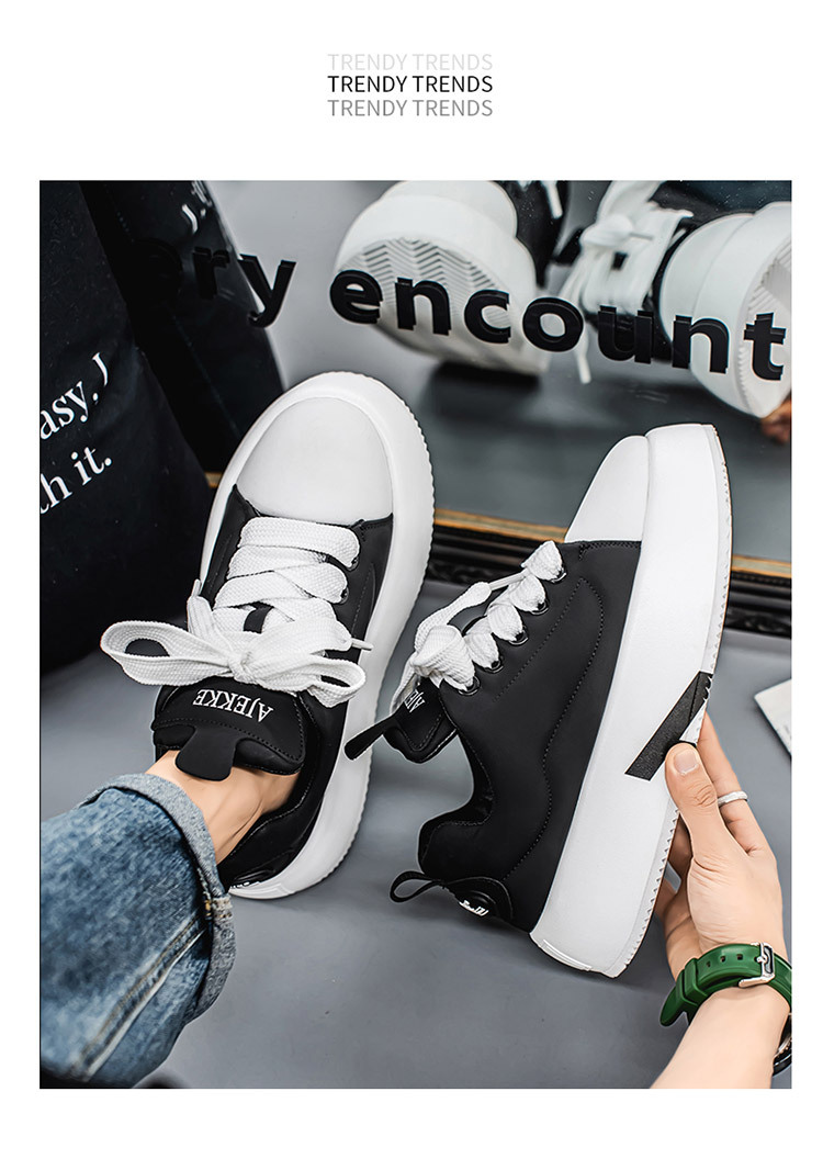 Chaussures casual unisexes à plateforme et lacets style chunky detail 12