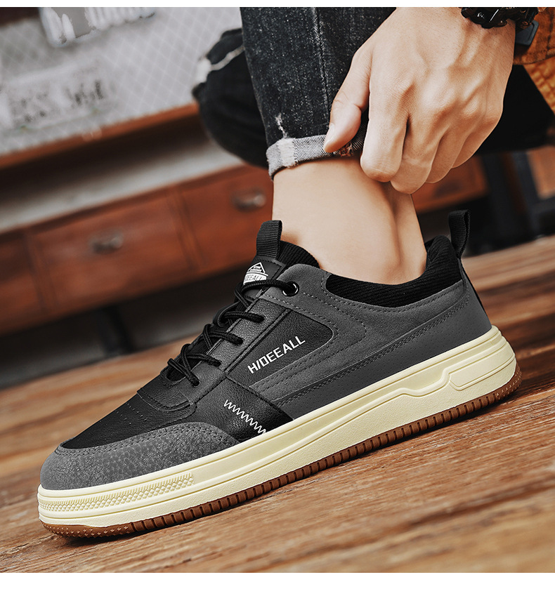 Men's Colorblock Lace-Up Casual Shoes detail 4