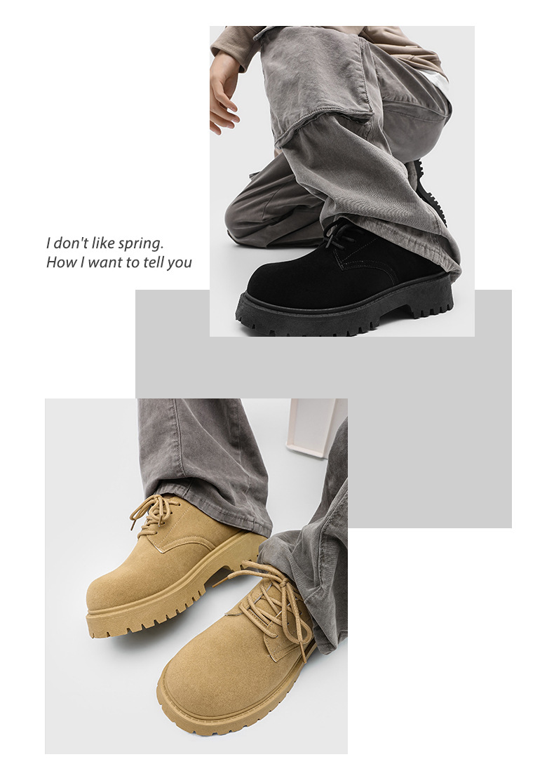 Men's Chunky Platform Lace-Up Casual Shoes detail 5