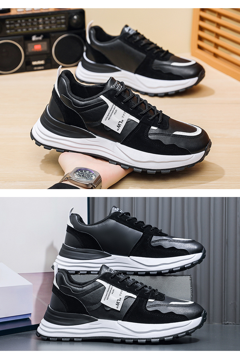 Schnürbare Freizeitschuhe im Colorblock-Design mit Plateausohle für Herren detail 4
