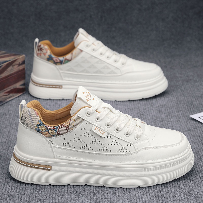 Leichte Plateau-Freizeitschuhe für Herren mit Schnürung 4