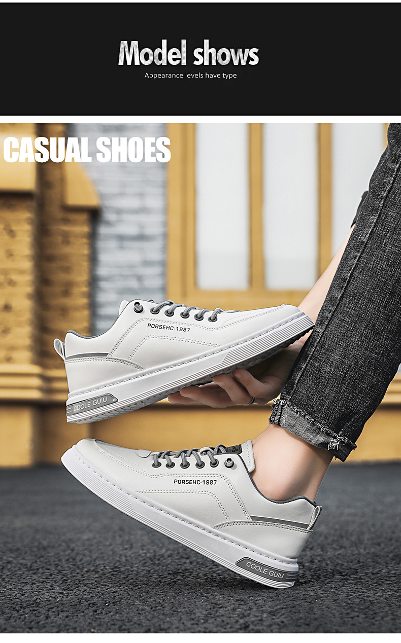 Lage leren veterschoenen voor heren - Casual schoenen detail 2