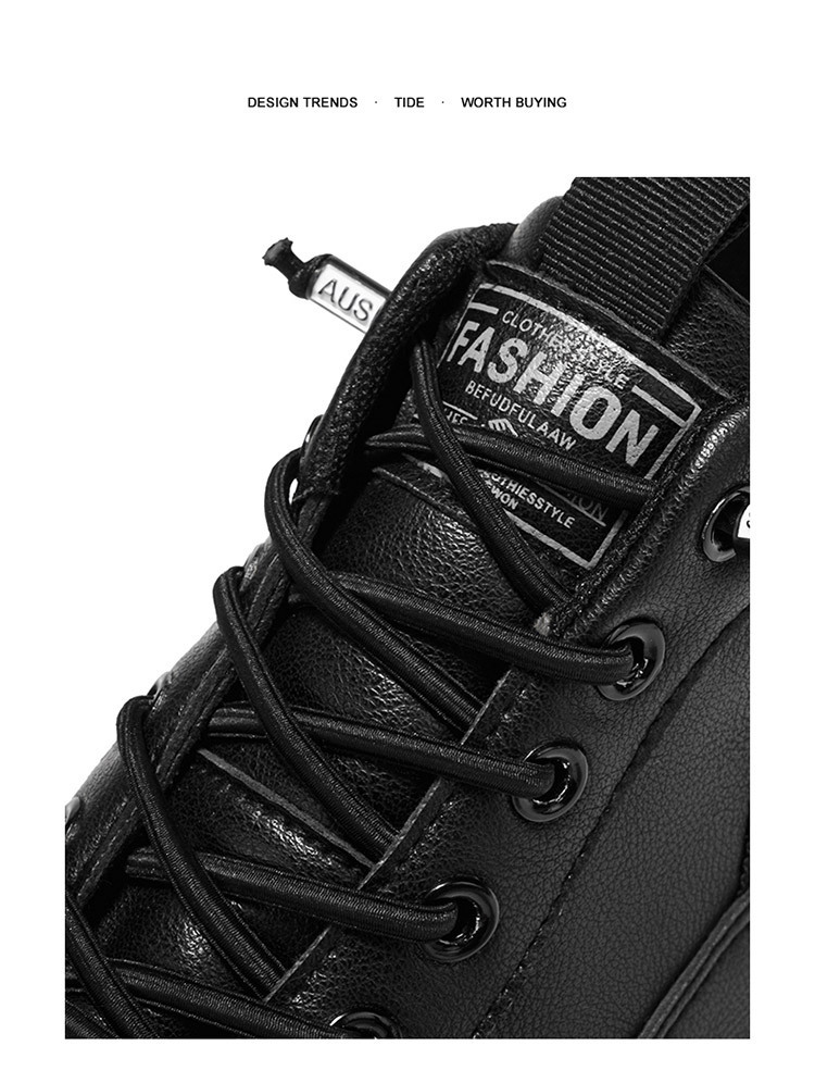 Rutschfeste PU-Leder-Freizeitschuhe für Herren detail 3