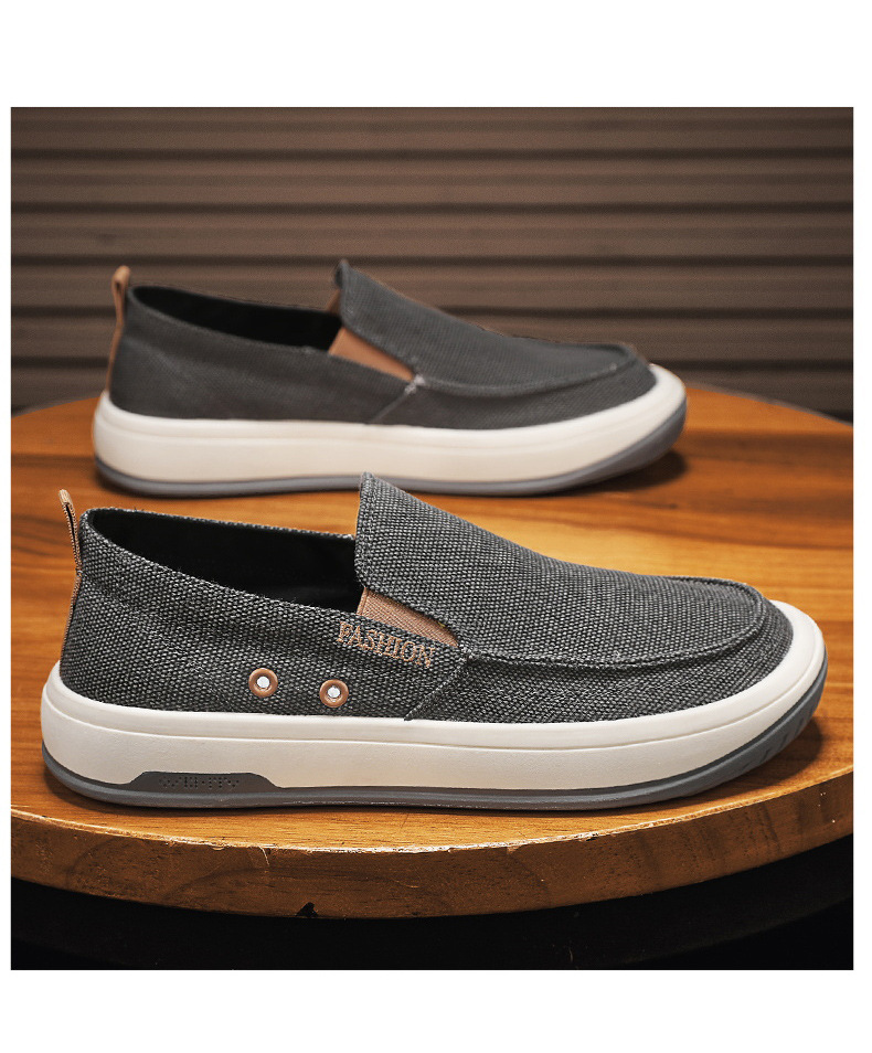 Atmungsaktive Canvas-Slip-On-Freizeitschuhe für Herren detail 10