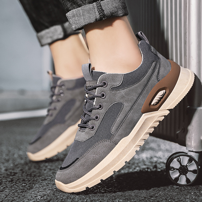 Ademende mesh casual herensneakers met vetersluiting detail 2