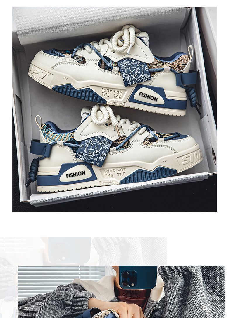 Unisex Chunky Plateau-Sneaker mit Schnürung – Freizeitschuhe detail 6