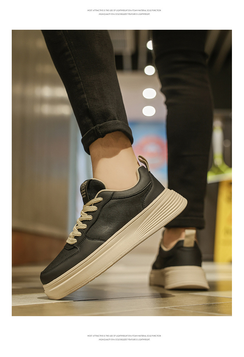 Sneakers casual da uomo stringate con plateau e ammortizzazione detail 4