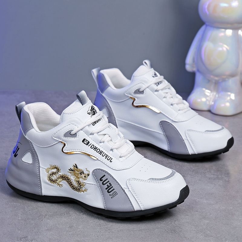 Herren Freizeitschuhe Sneaker zum Schnüren mit Drachenstickerei detail 8