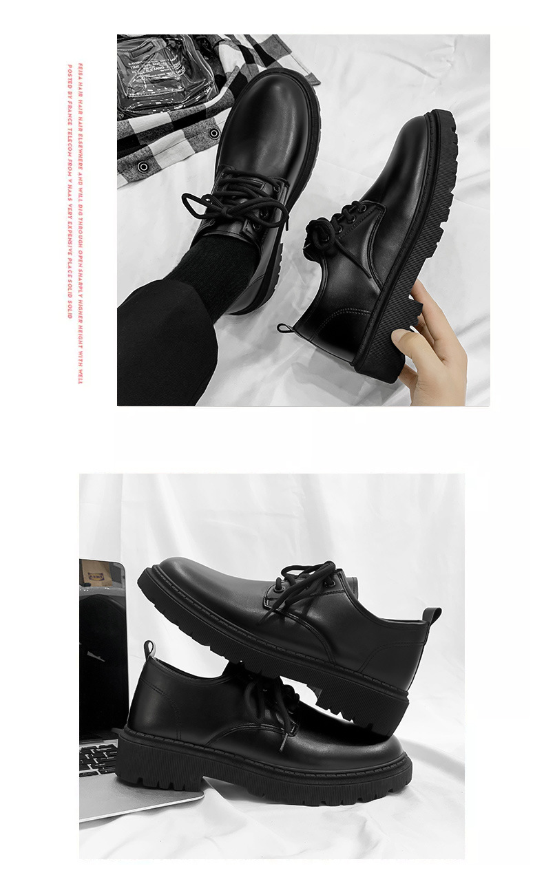 Nette schoenen voor heren met veters en antislipzool van PU-leer detail 2