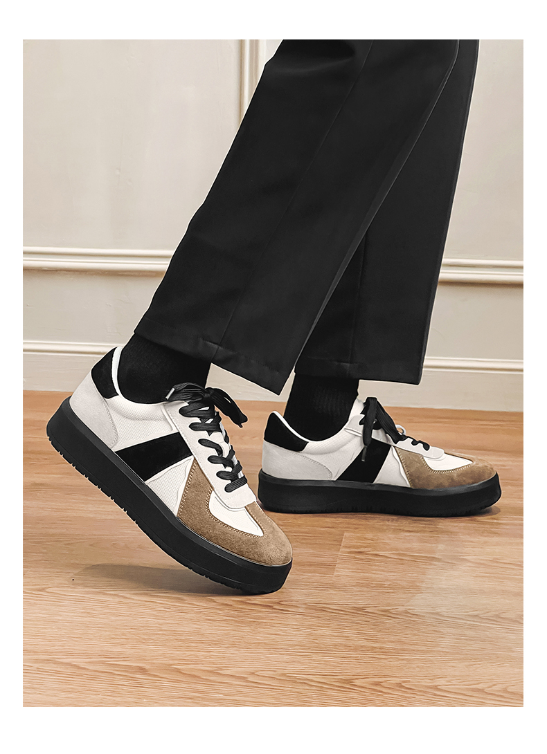 Chaussures casual à lacets respirantes pour homme au style color-block detail 4