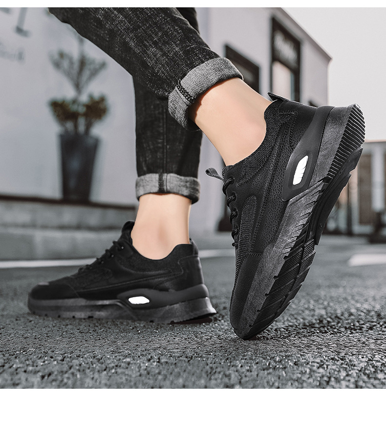 Men's Breathable Mesh Cushioned Lace-Up Casual Sneakers detail 1