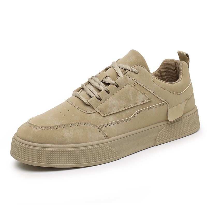 Einfarbige Herren-Freizeitschuhe aus PU-Leder zum Schnüren 6
