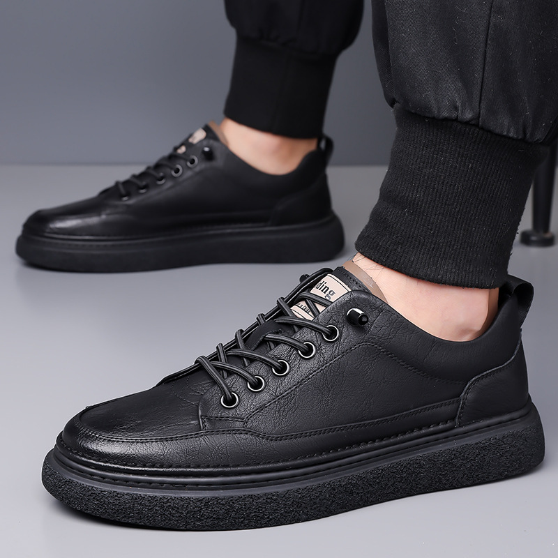 Klassische Leder-Freizeitschuhe für Herren mit Schnürung 4