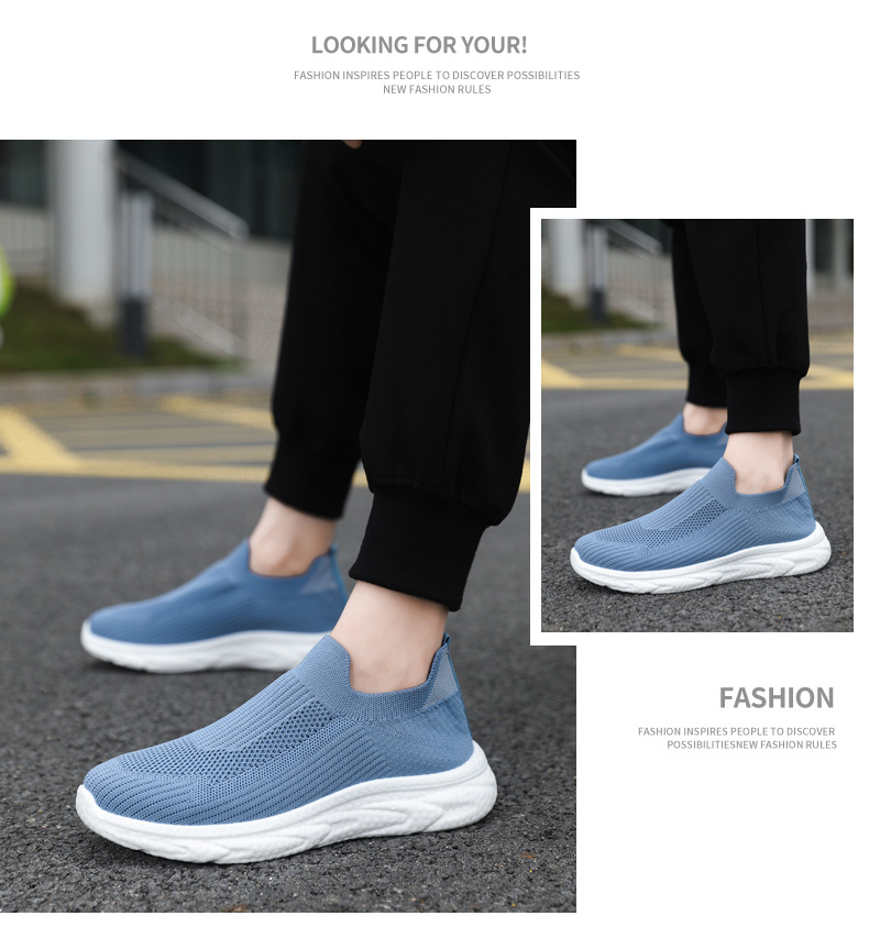 Men's Breathable Knit Slip-On Casual Shoes detail 7