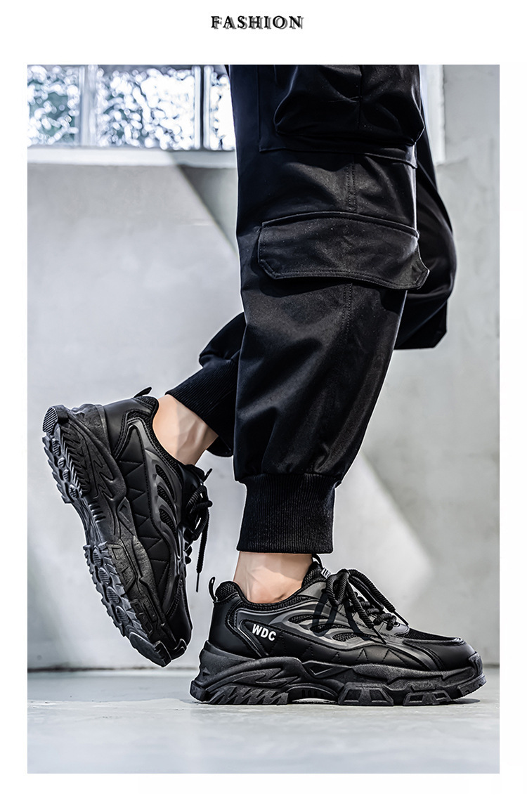 Atmungsaktive Plateau-Sneaker für Herren mit Schnürung detail 10