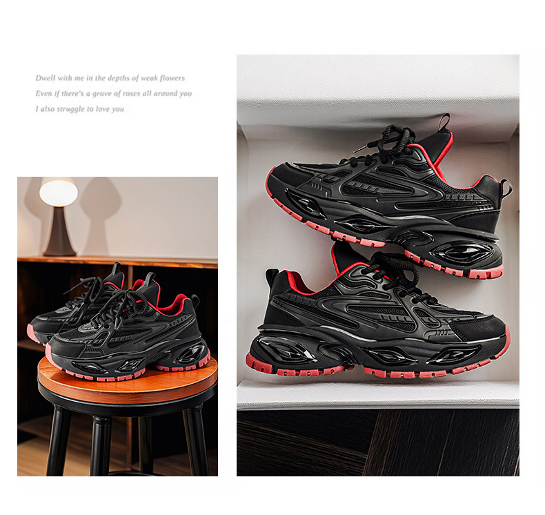 Atmungsaktive Plateau-Sneaker für Herren mit Mesh und Dämpfung detail 11
