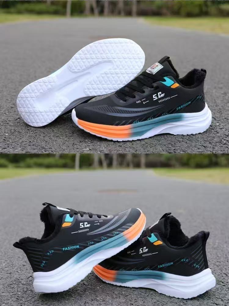 Men's Breathable Cushioned Lace-Up Running Shoes detail 7