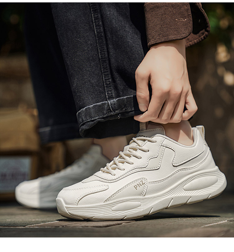 Gepolsterte Plateau-Sneaker für Herren mit Schnürung detail 2