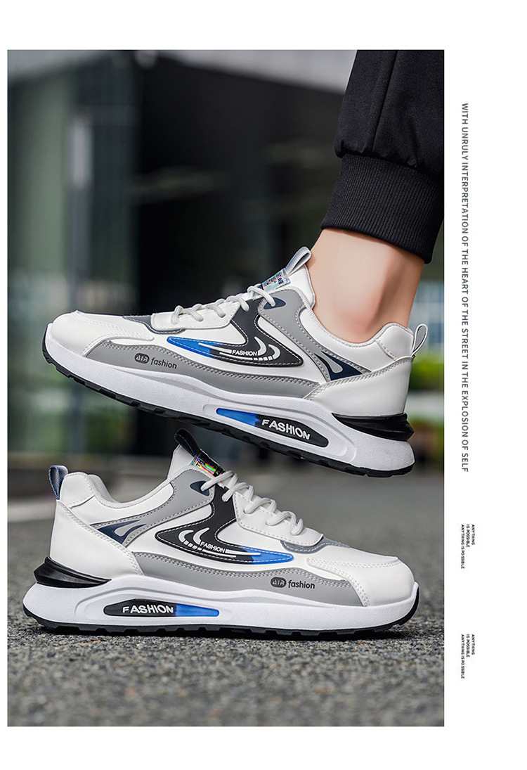 Baskets à lacets et semelle amortissante pour homme – Style color-block detail 2