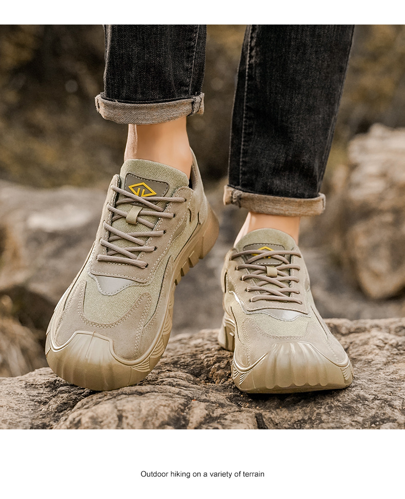 Chaussures casual pour hommes respirantes à lacets style color-block detail 5