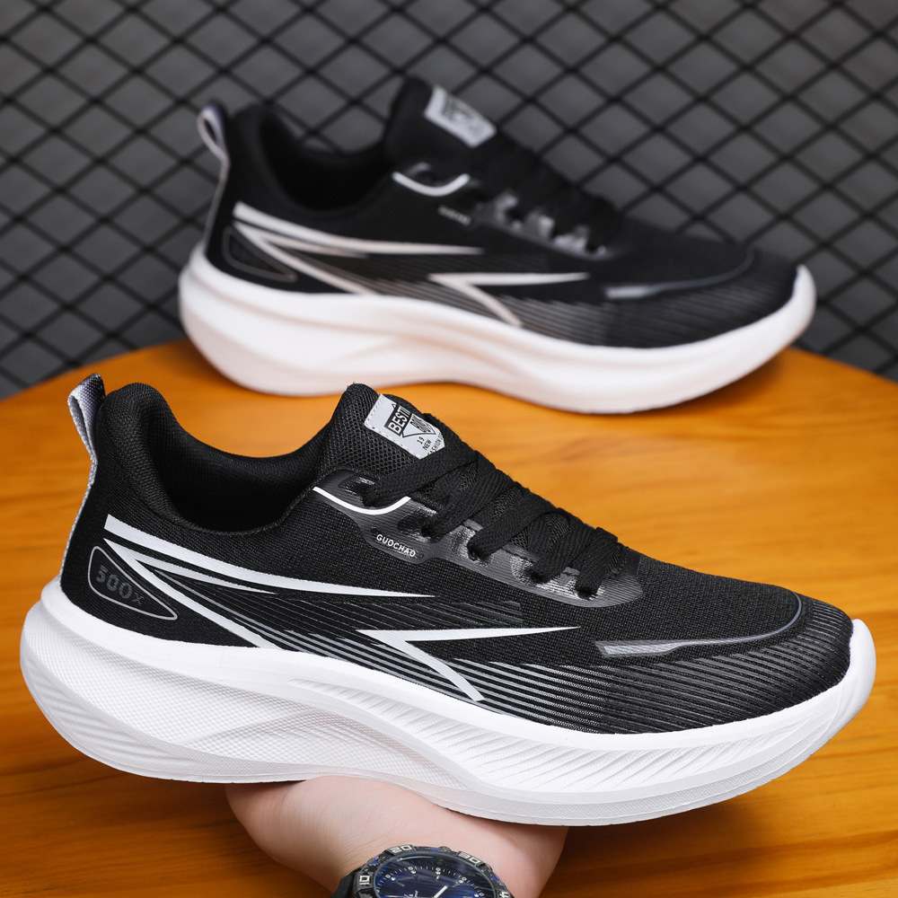 Atmungsaktive gedämpfte Herren-Laufschuhe mit Schnürung 3
