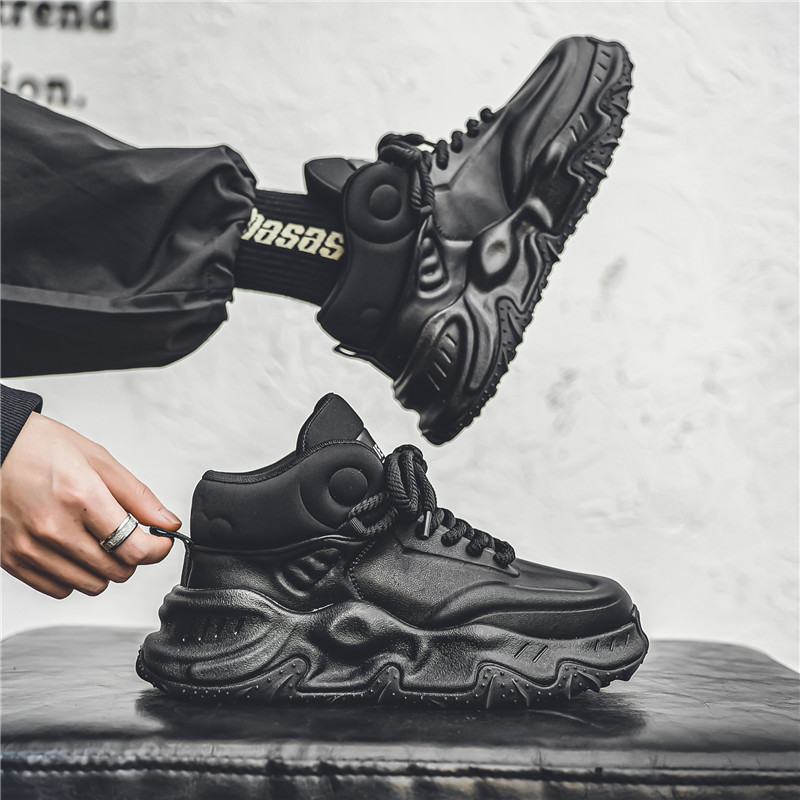 Gedämpfte Plateau-Sneaker für Herren im Colorblock-Design 4