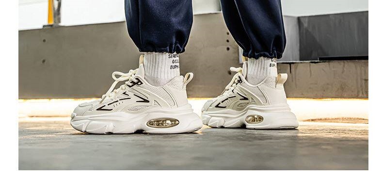 Sneakers da uomo con plateau ammortizzate in mesh traspirante detail 1