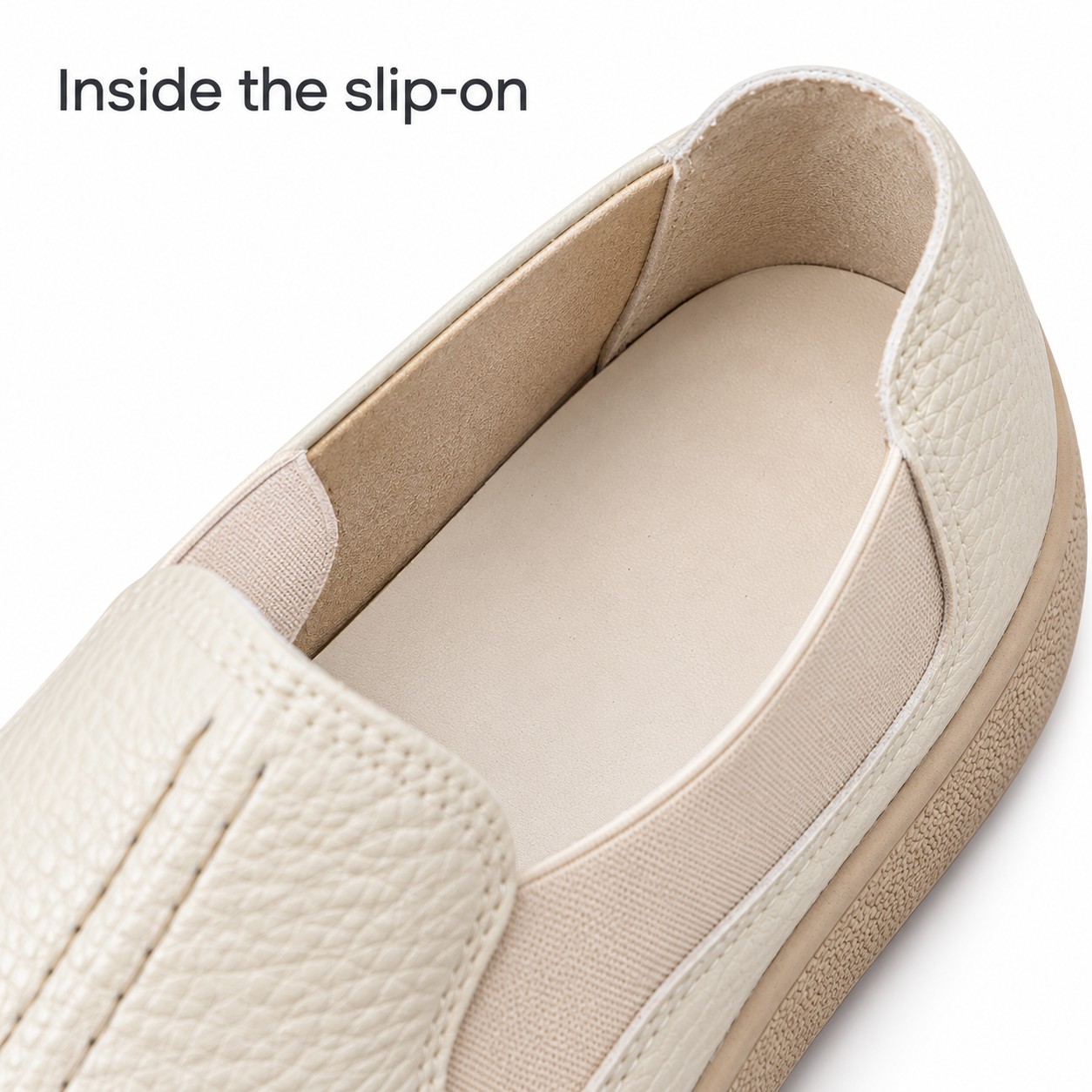 Women's Full-Grain Leather Wide Toe Box Slip-On Casual Shoes detail 3