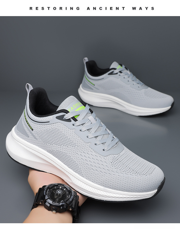 Lichte en ademende mesh hardloopschoenen voor heren detail 4