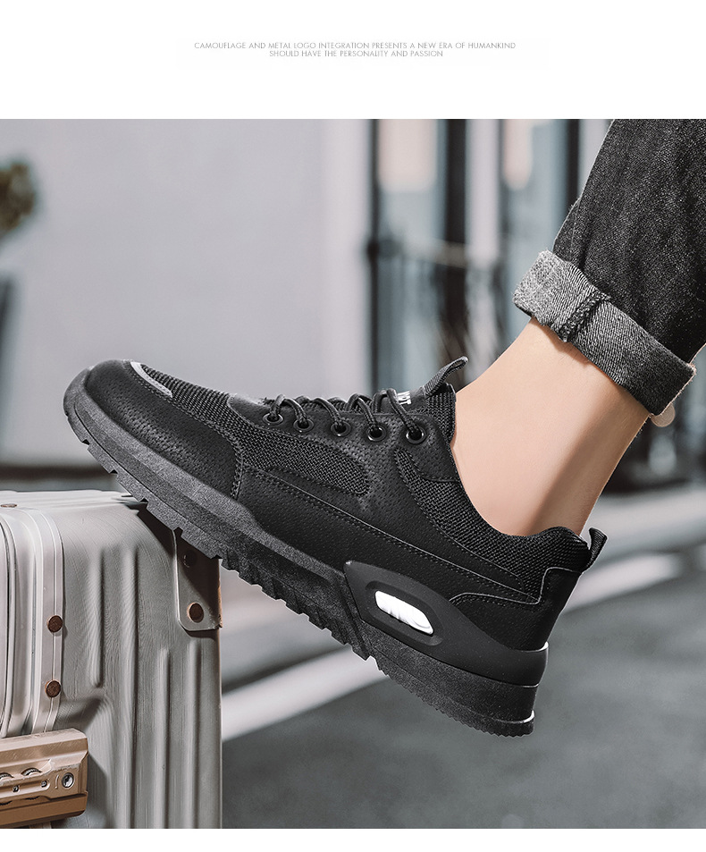 Men's Breathable Mesh Cushioned Lace-Up Casual Sneakers detail 7