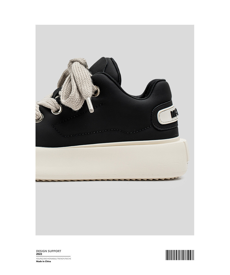 Unisex Platform Cushioned Lace-Up Casual Shoes detail 4