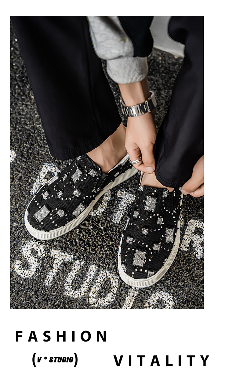Atmungsaktive Canvas-Slip-On-Freizeitschuhe für Herren detail 17