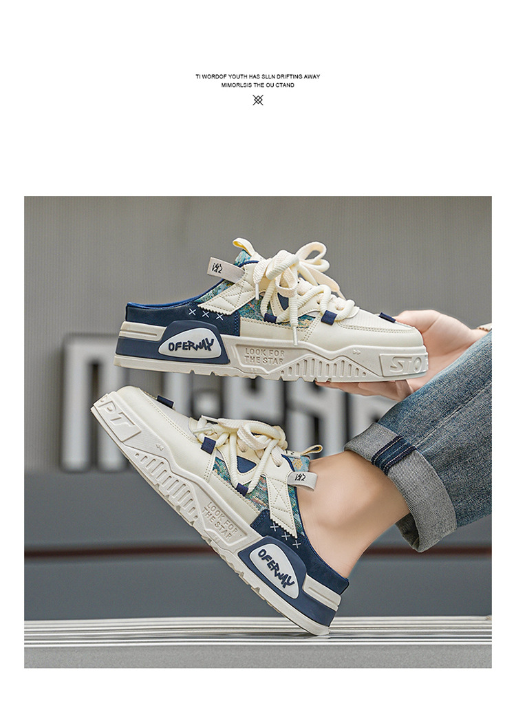 Chaussures casual sans lacets respirantes pour homme au design colorblock detail 7