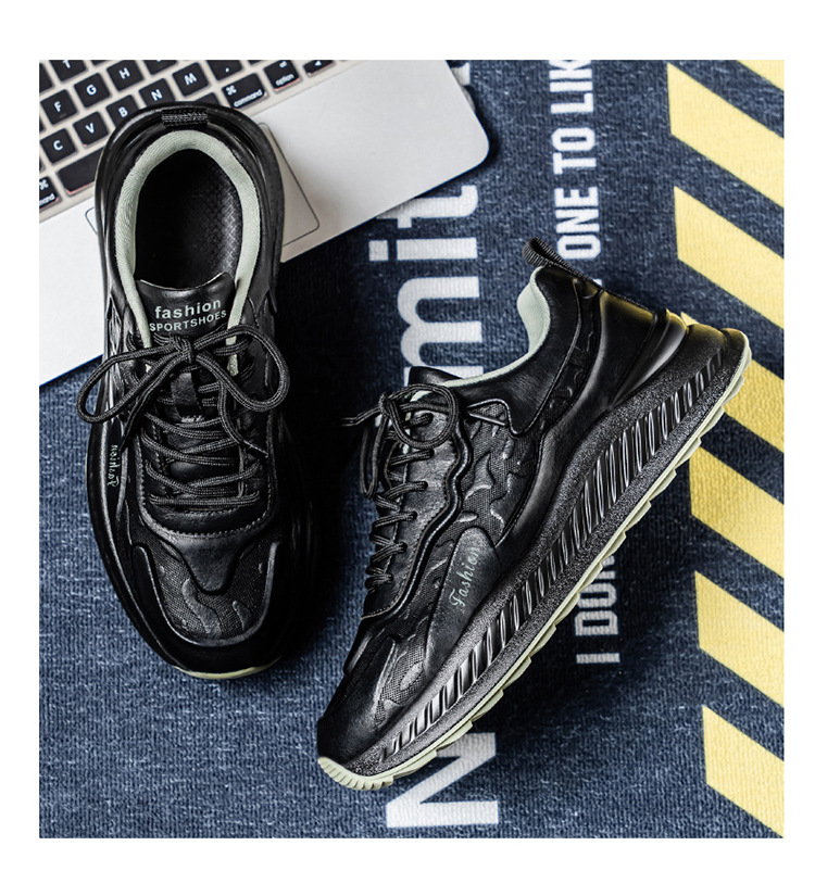Chaussures casual pour homme à plateforme et lacets avec amorti detail 14