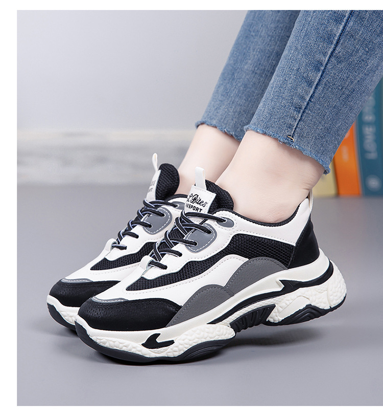 Women's Breathable Colorblock Platform Casual Sneakers detail 8