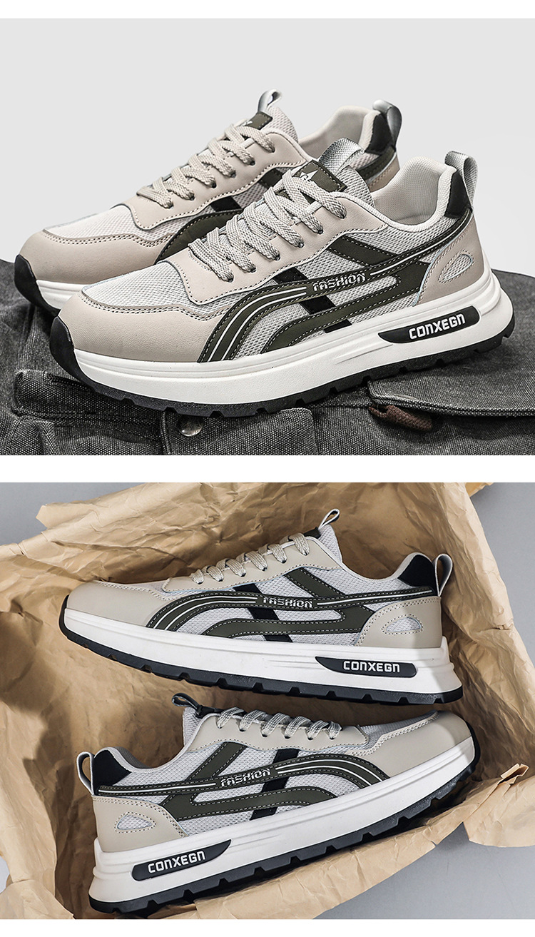 Sneakers da uomo traspiranti stringate con suola ammortizzata detail 12