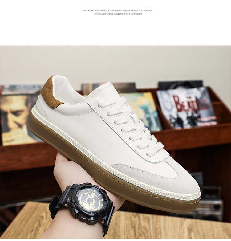 Leren casual herenschoenen met veters – Laag model detail 2