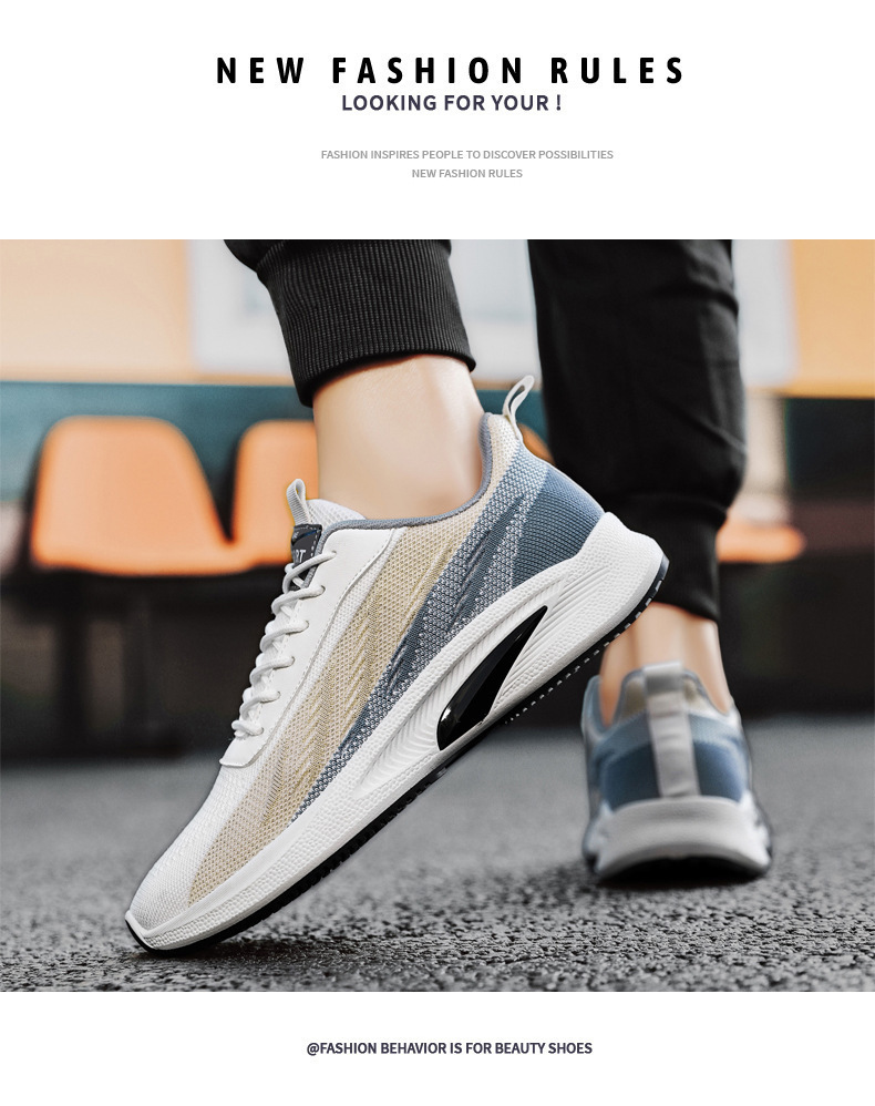 Scarpe da corsa da uomo in maglia traspiranti e leggere detail 2
