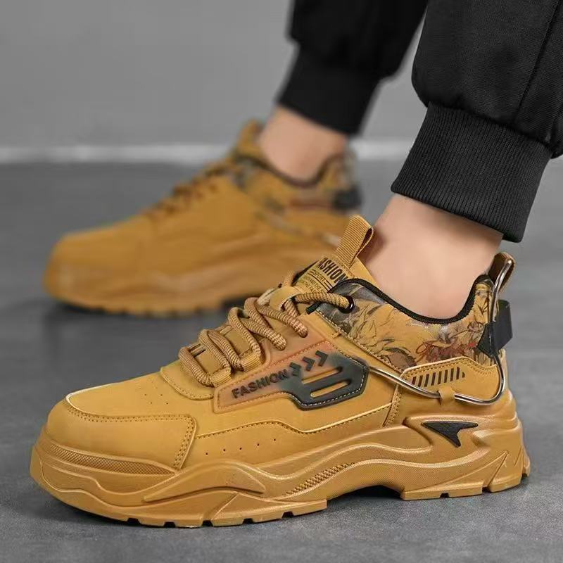 Baskets casual à lacets et blocs de couleurs pour homme 5