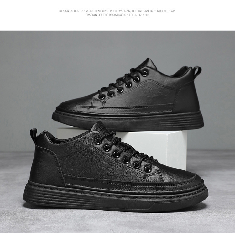 Herren Freizeitschuhe aus PU-Leder zum Schnüren detail 8